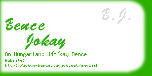 bence jokay business card